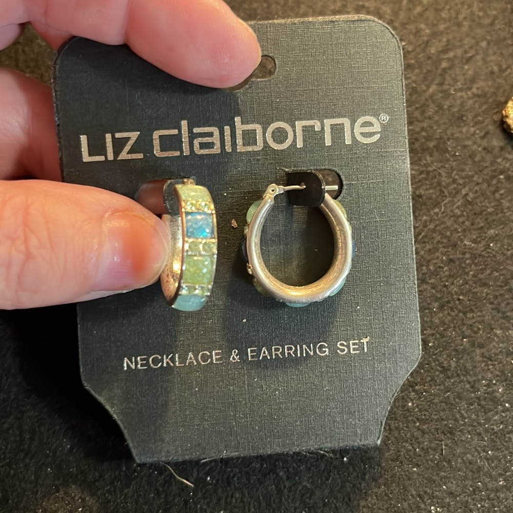 Liz Calborne Elegant Multicolor Hoop Earrings